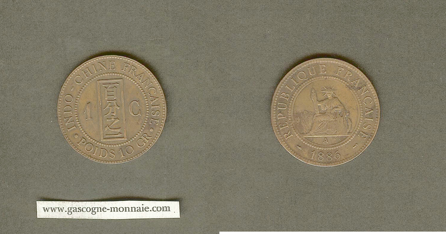 French Indochine centime 1886 EF